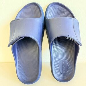 OOFOS OOahh Navy Blue Sport Flex Slide M12